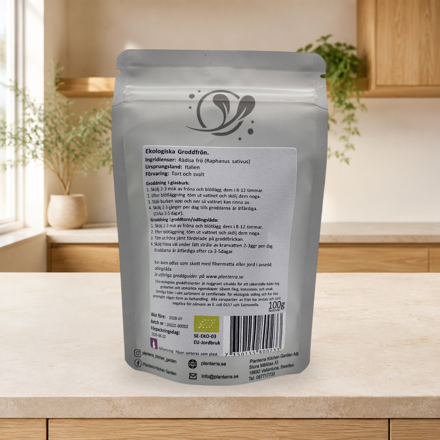 Ekologiska groddfrön Rädisa Chinarose – 100 g