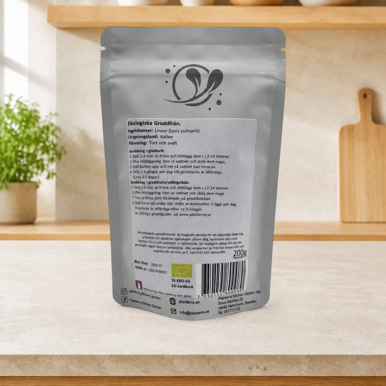 Ekologiska groddfrön Linser – 200 g