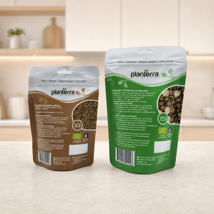 Planterra Startpaket för groddodling – groddburk + 2 fröpåsar
