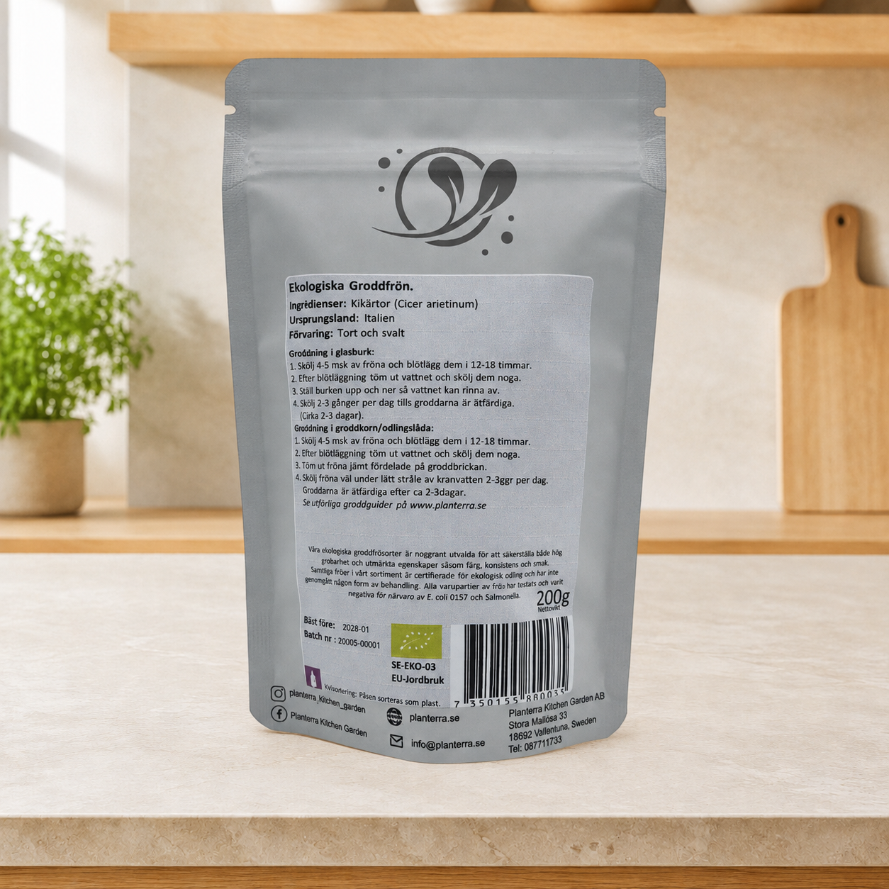 Ekologiska groddfrön Kikärtor – 200 g